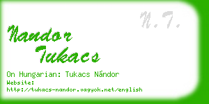 nandor tukacs business card