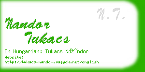 nandor tukacs business card